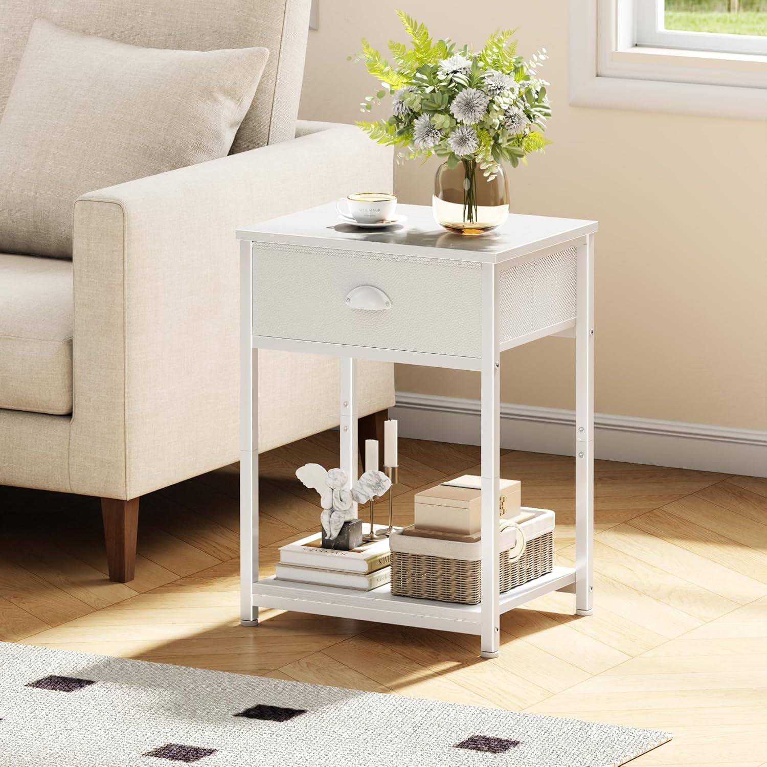 5 Bright Nightstands That Work in Tight Bedrooms Under $35