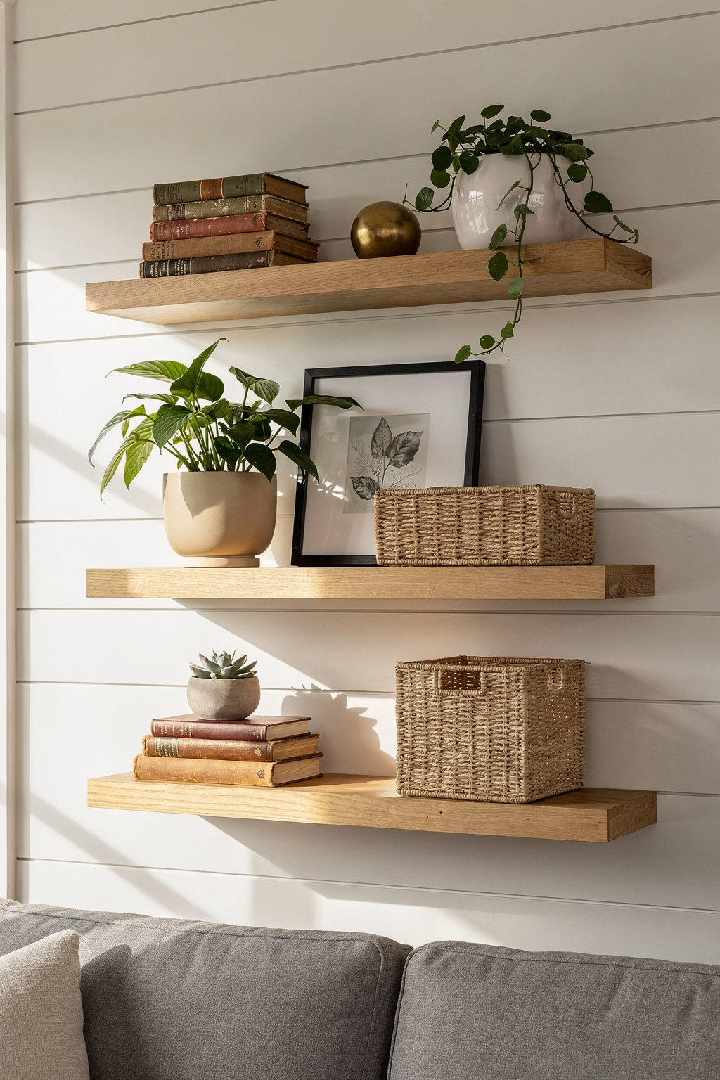 5 Genius Ways to Style Floating Shelves in Your Living Room
