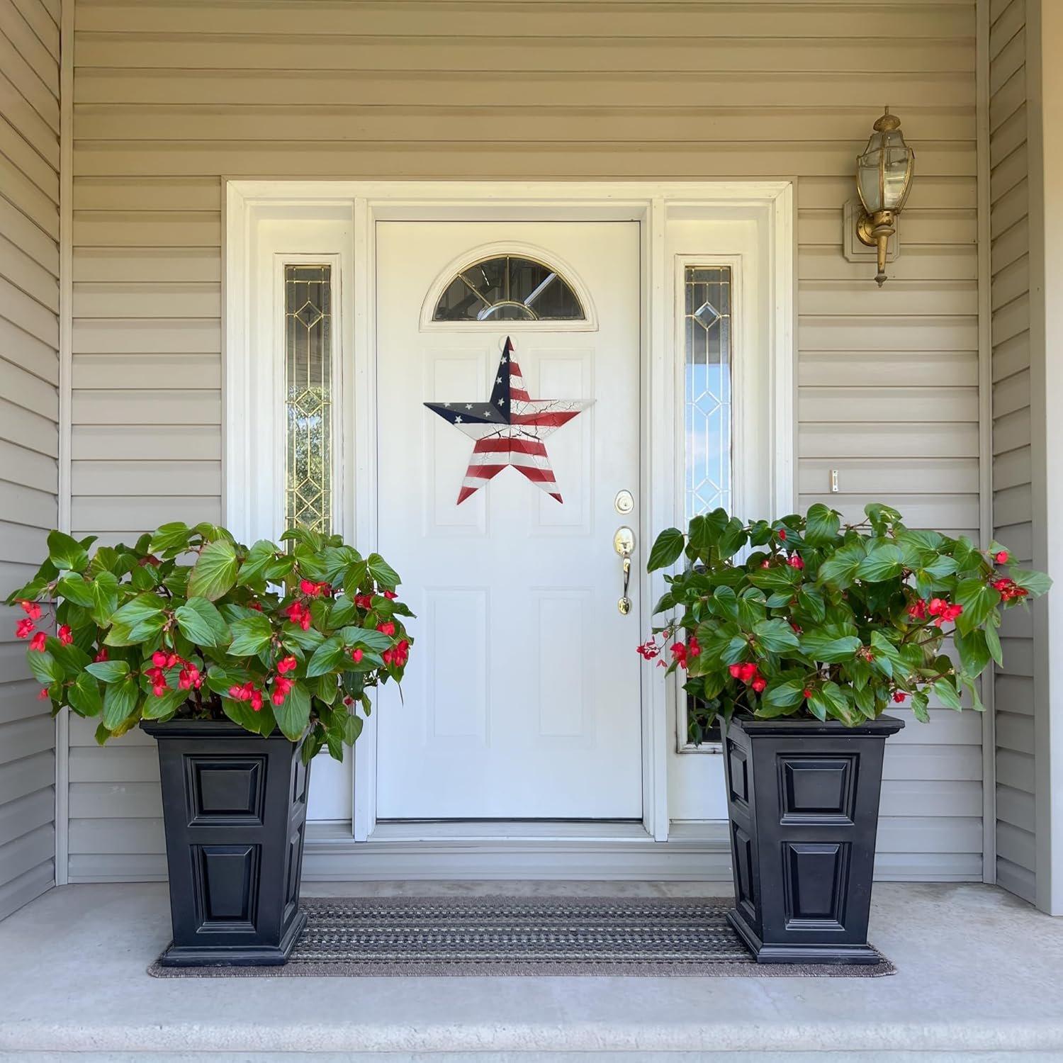 Nantucket 24-Inch Self Watering Tall Planter, 2-Pack, Weather-Resistant