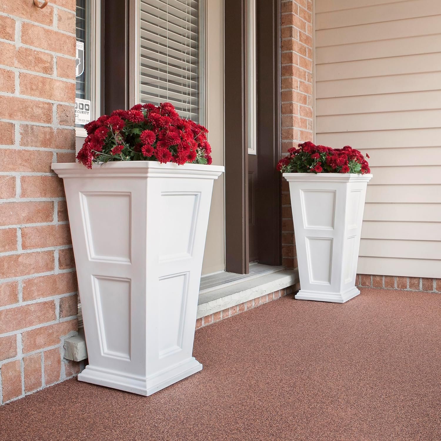 Mayne Fairfield 28-Inch Tall Planter, 2-Pack – Self-Watering, Weather-Resistant