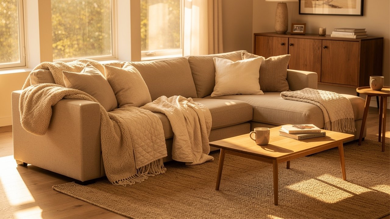 Living Room Comfort Layers: The Blanket & Pillow Strategy