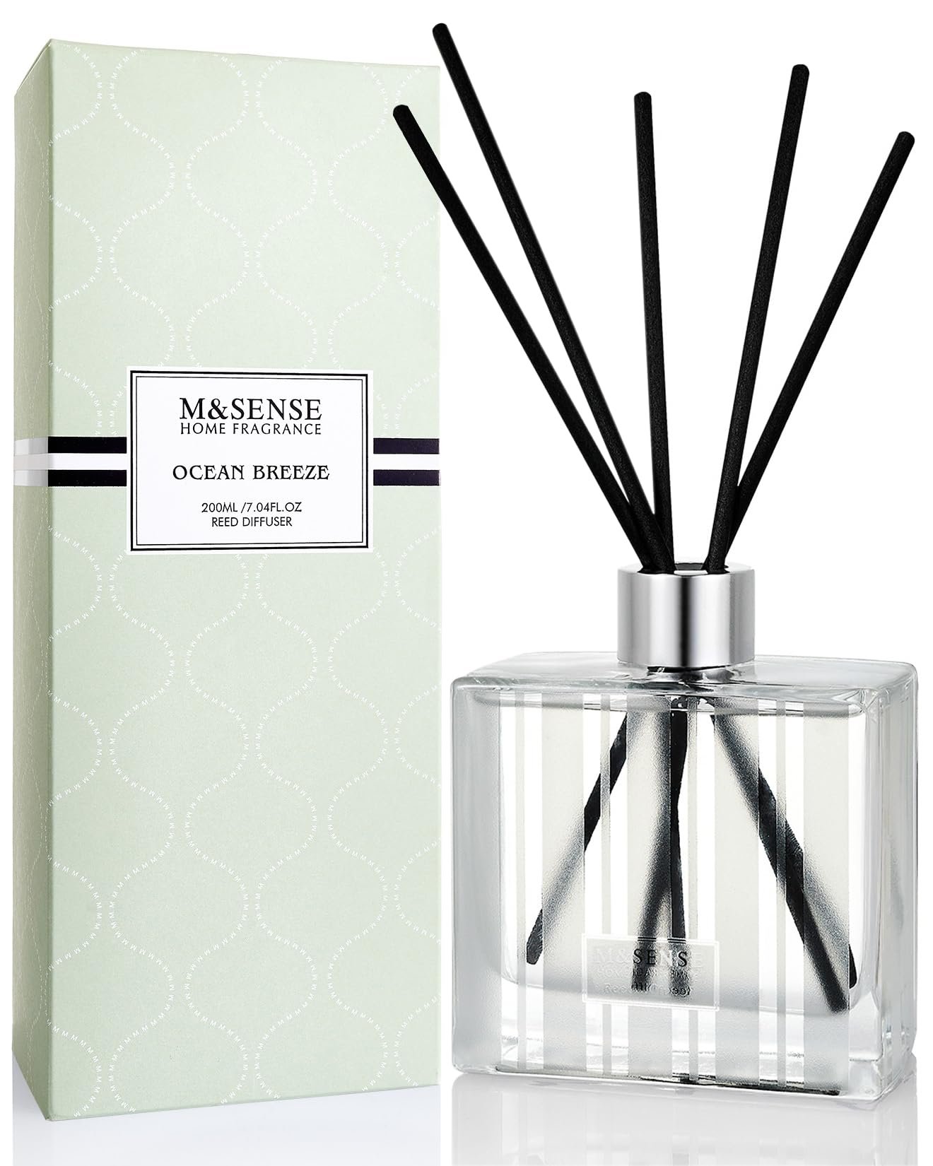 M&SENSE Reed Diffuser Set - 7.04oz Ocean Breeze Scent Diffusers