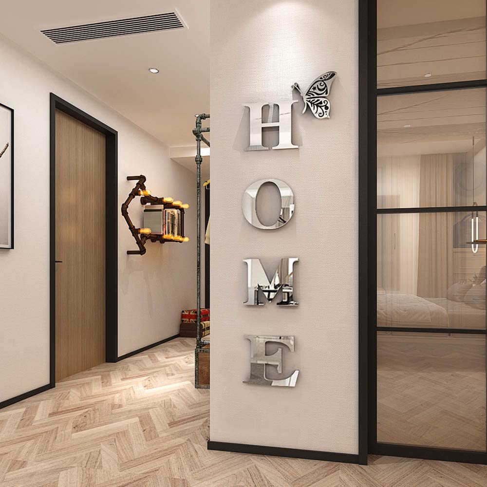 Home Wall Decor Letter Signs Acrylic Mirror Wall Stickers