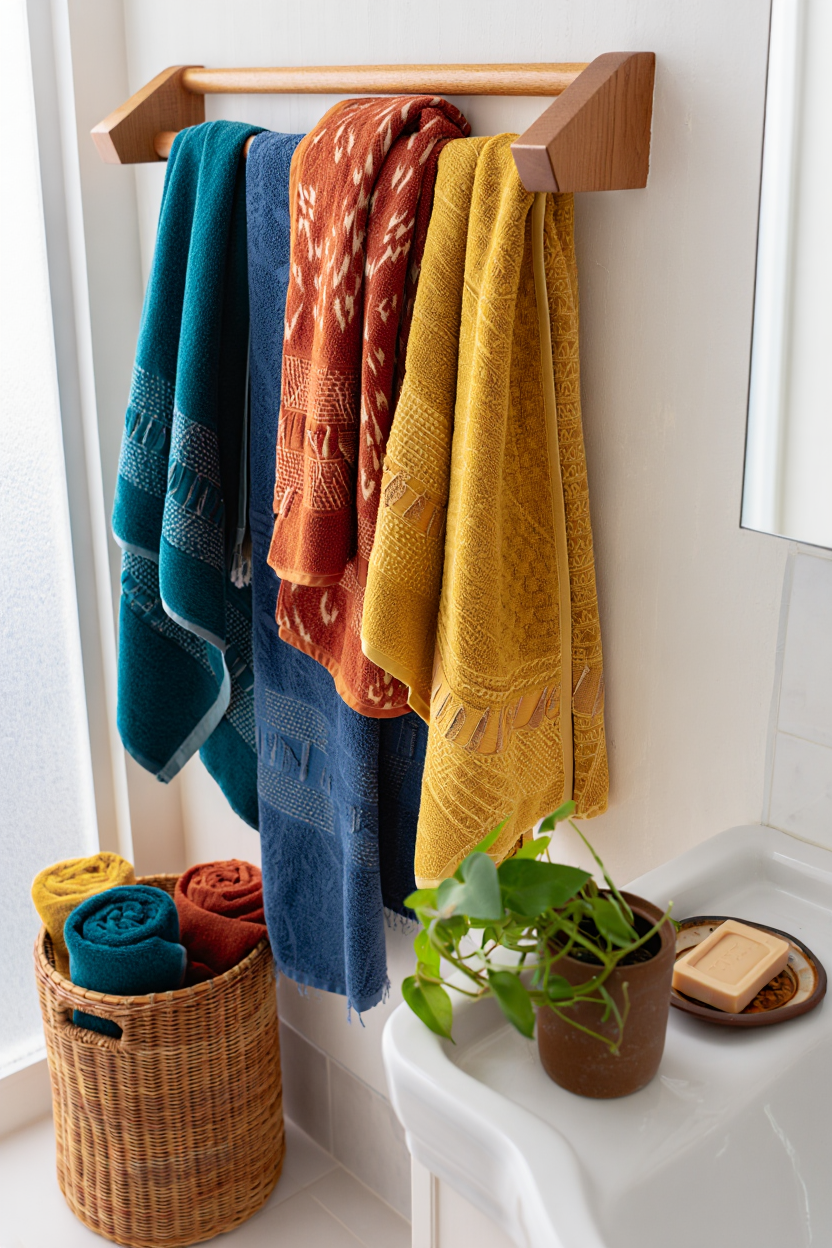 Bold Towel Sets for a Colorful Spring Bathroom Refresh Under $35