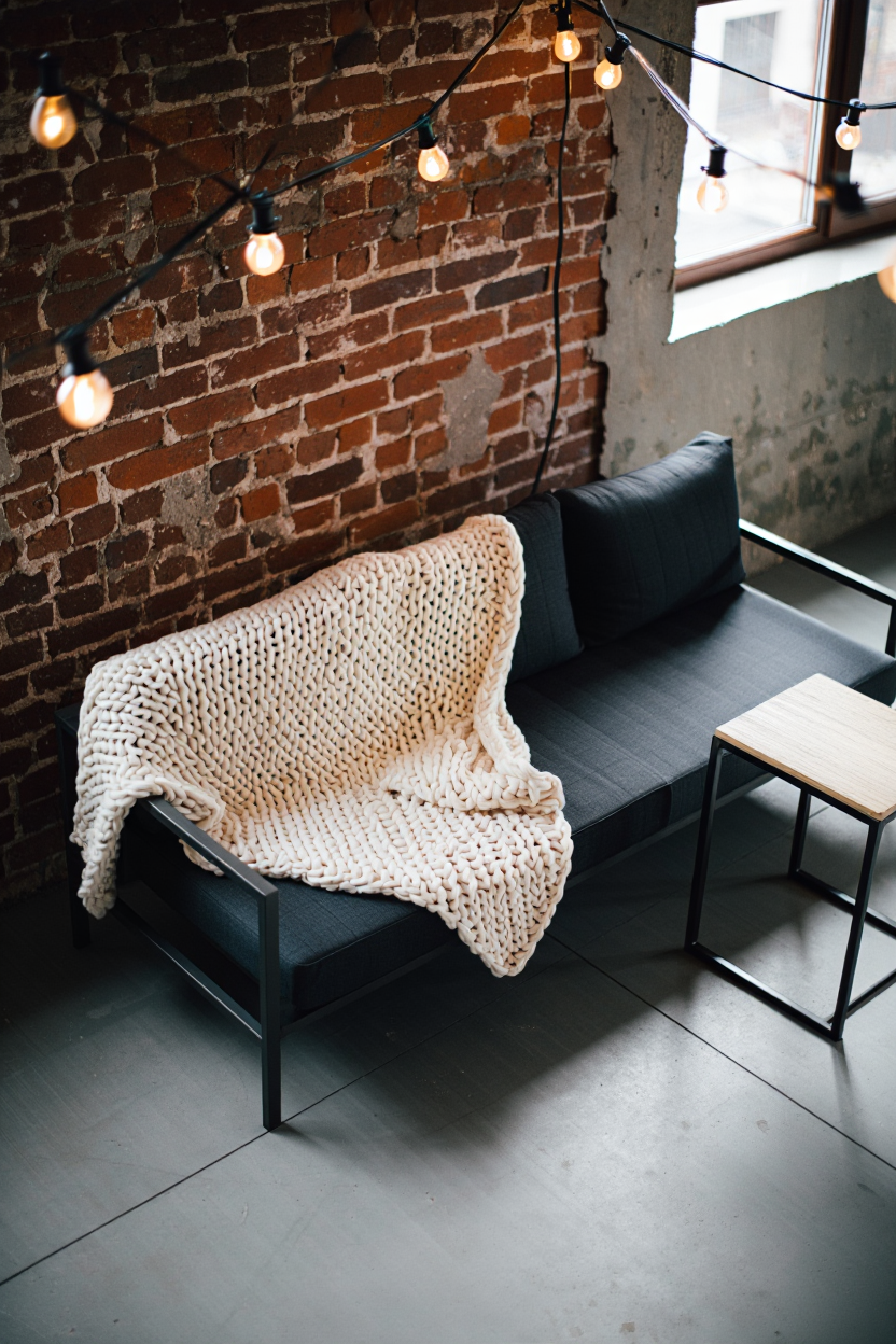 Chunky Knit Throws for Industrial Lofts: Soft Texture Meets Raw Urban Style