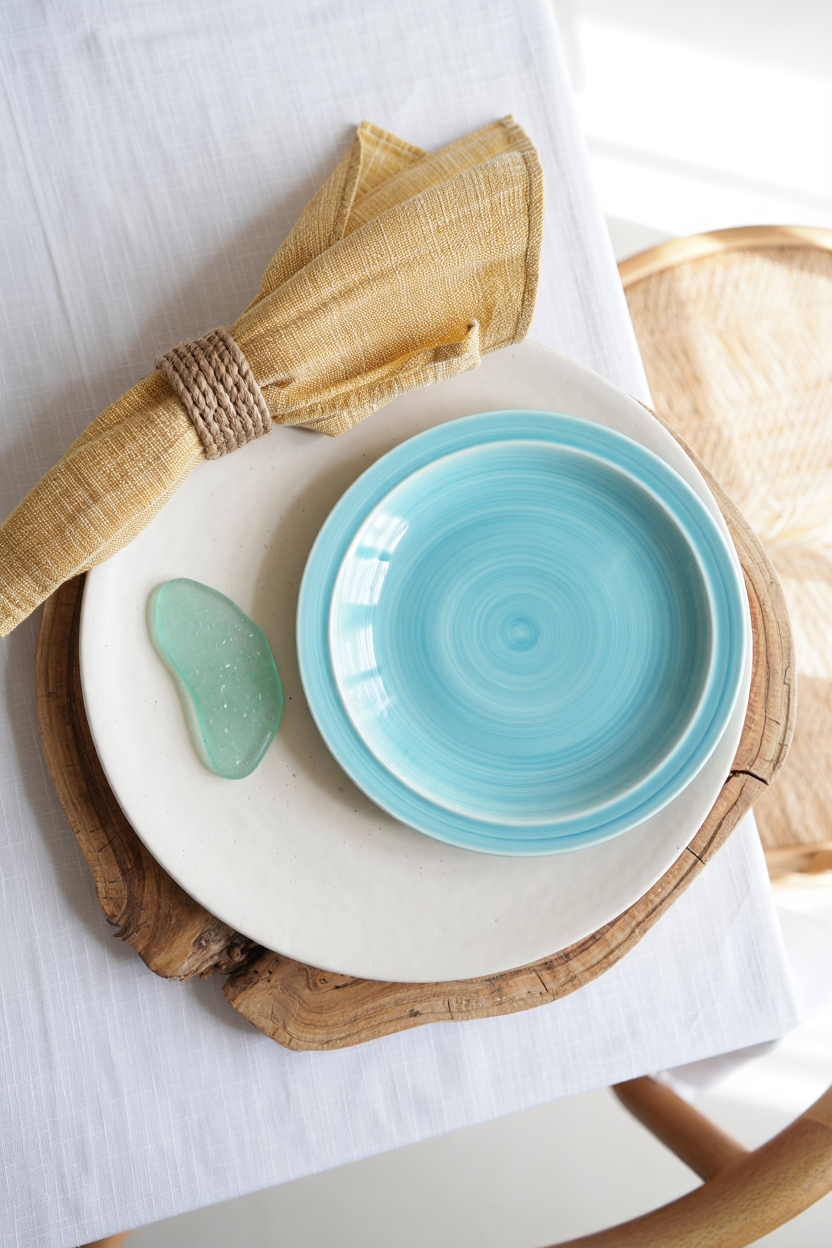 Coastal Dinnerware Sets with Ocean-Inspired Patterns Under $35