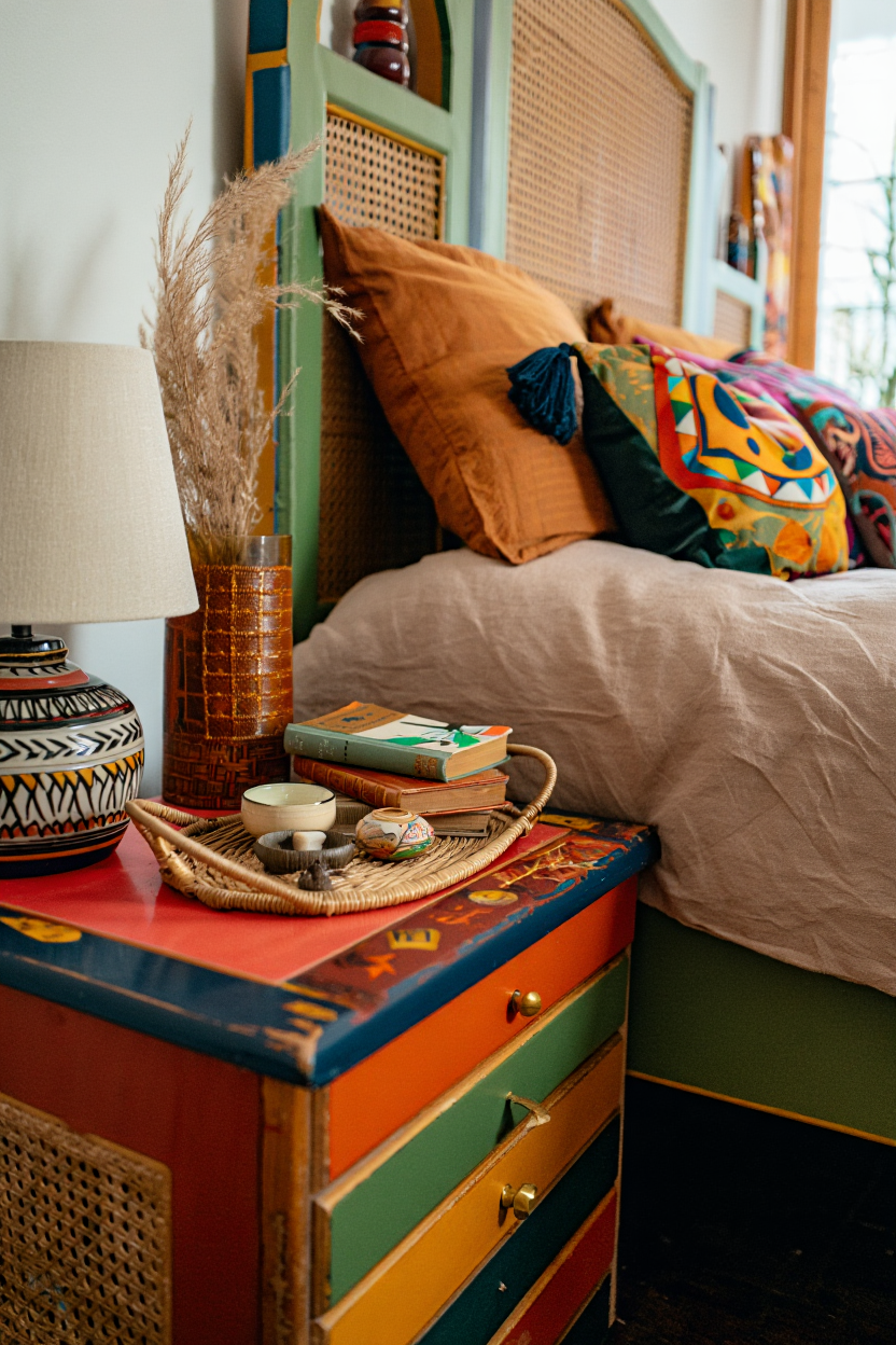 Curate Your Bedroom: 6 Bold Eclectic Nightstands Under $35 That Feel Collected