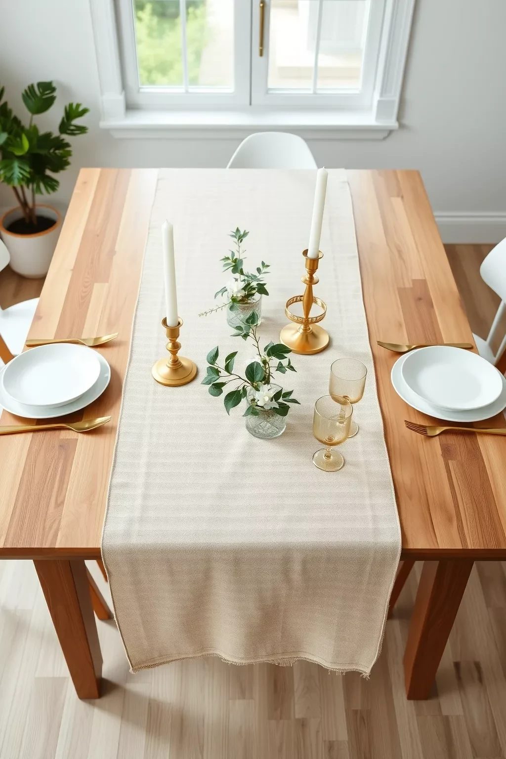 Elegant Farmhouse Table Runner
