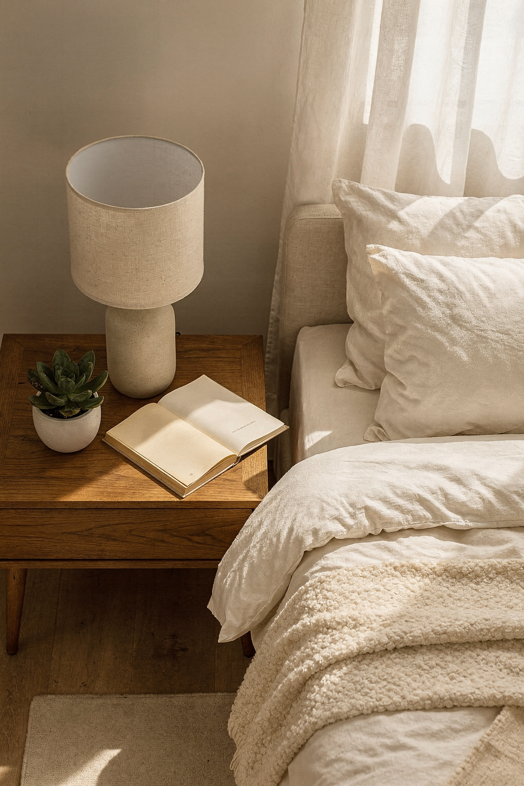 Elegant Nightstand with Drawer Transform Your Bedroom Into a Cozy Sanctuary