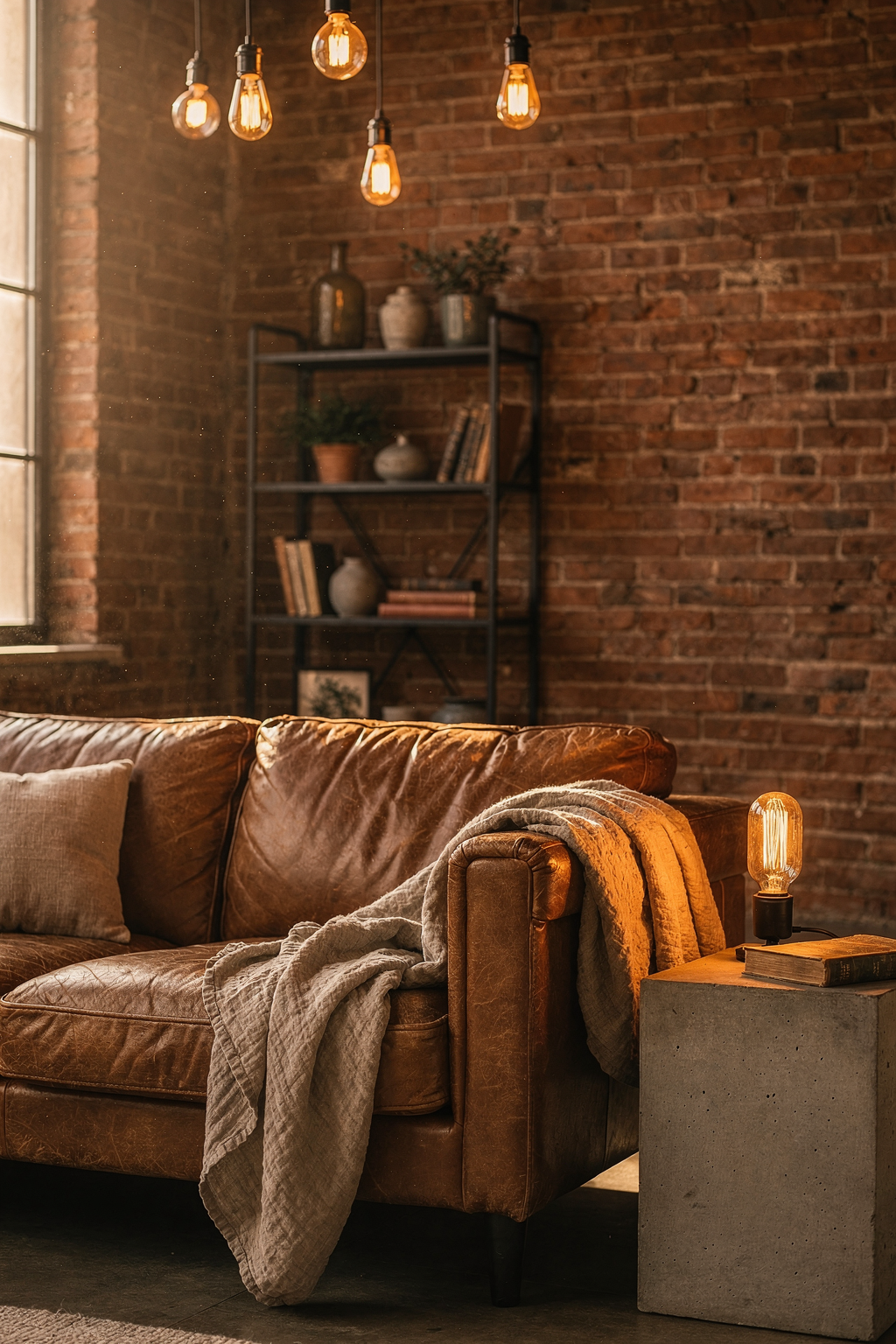 How to Layer Cozy Cotton Throws in an Industrial Living Room