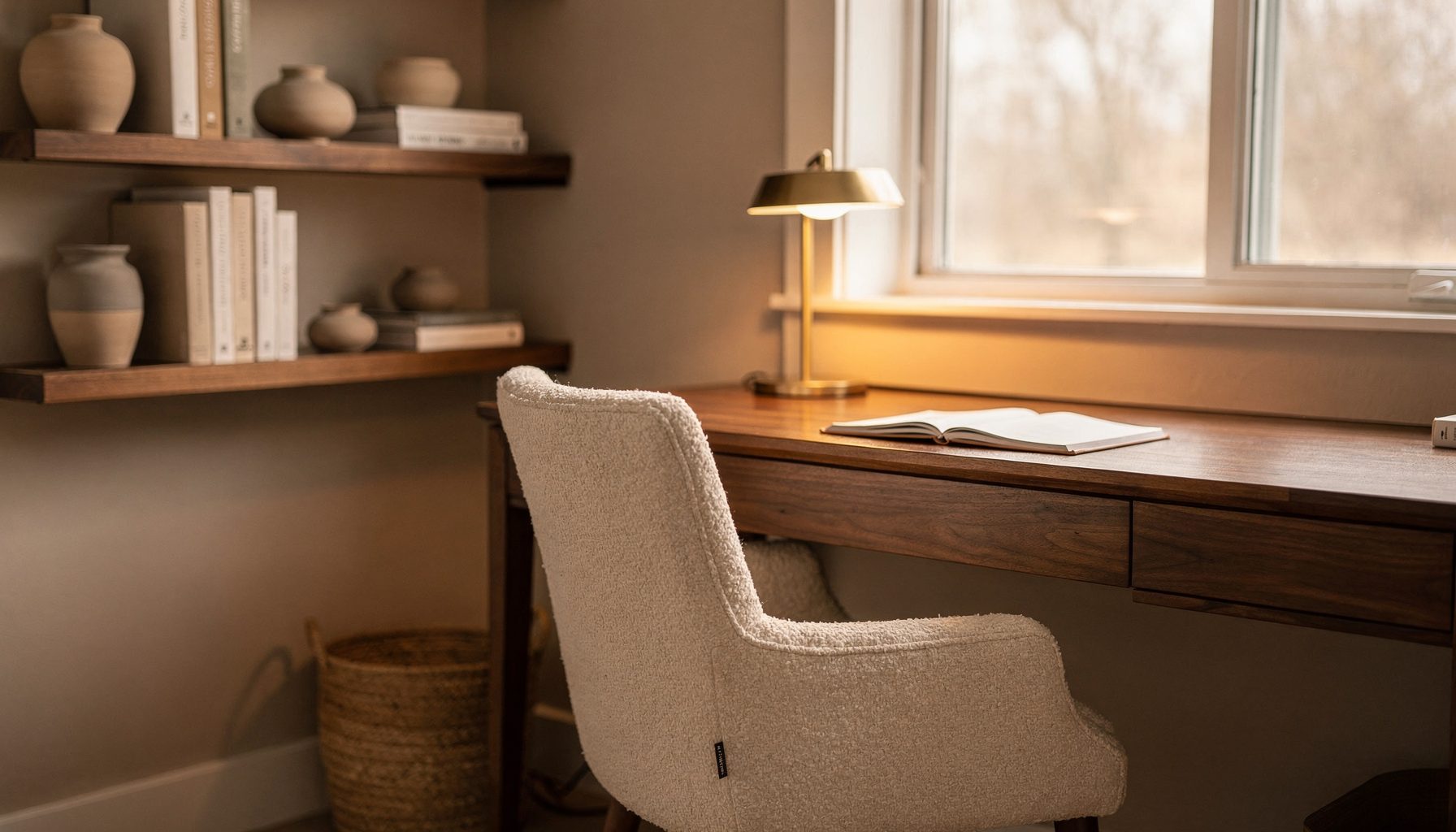 Warm Neutral Home Office
