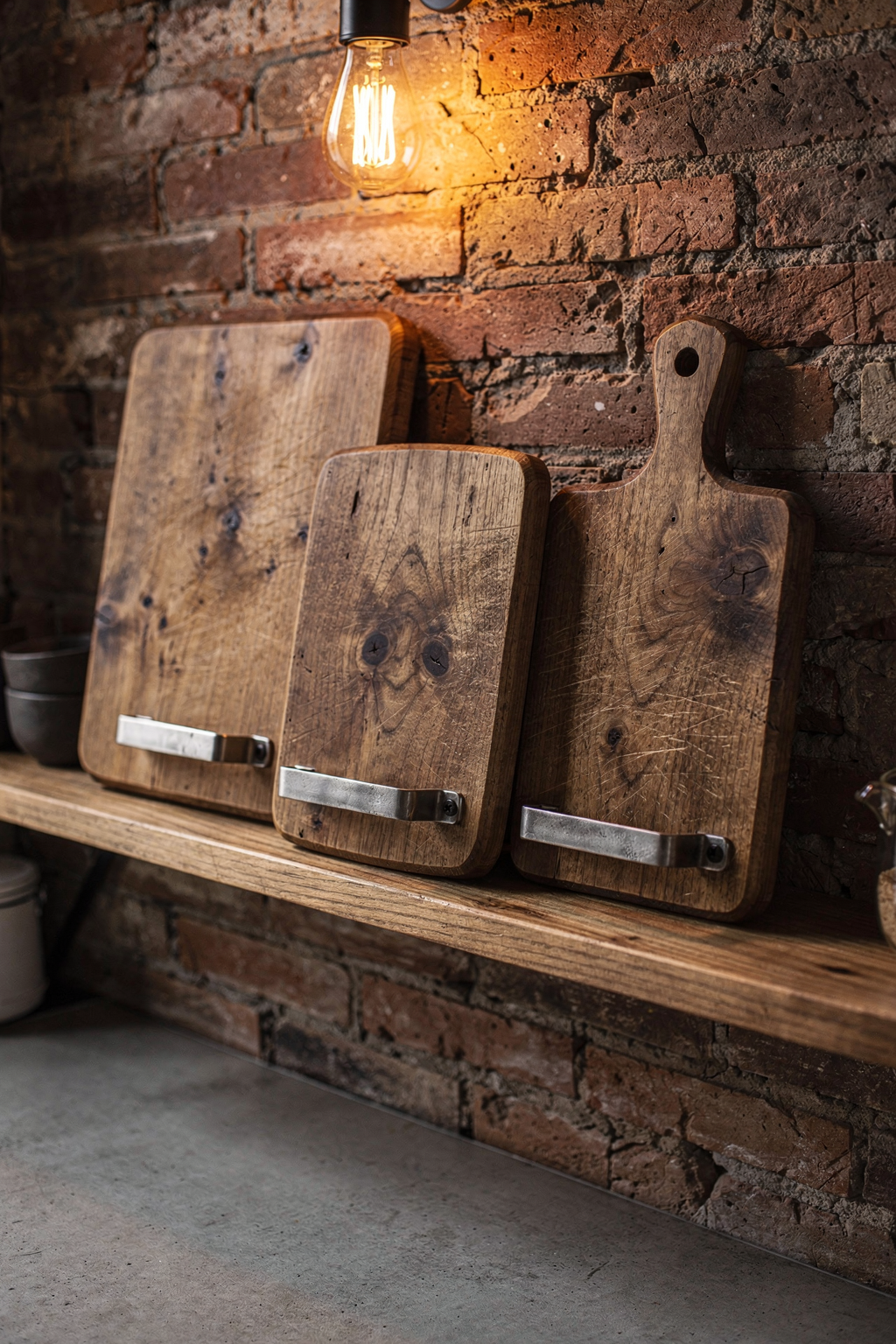 Industrial Cutting Boards That Double as Kitchen Wall Art