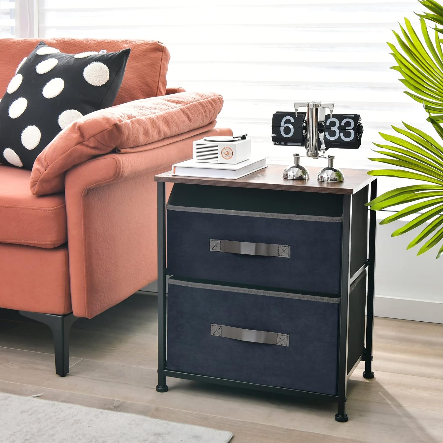 Industrial Nightstands Under $35 That Ground a Moody Bedroom