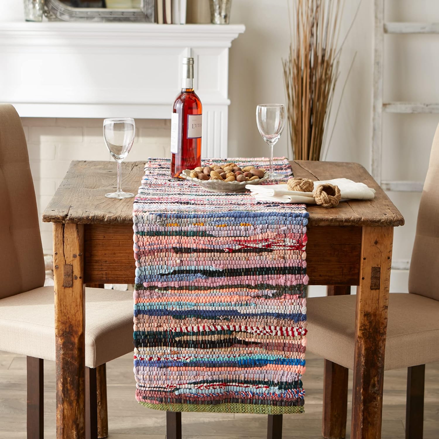 Layered Table Runner Ideas: Mix Patterns Like a Collected-Over-Time Kitchen