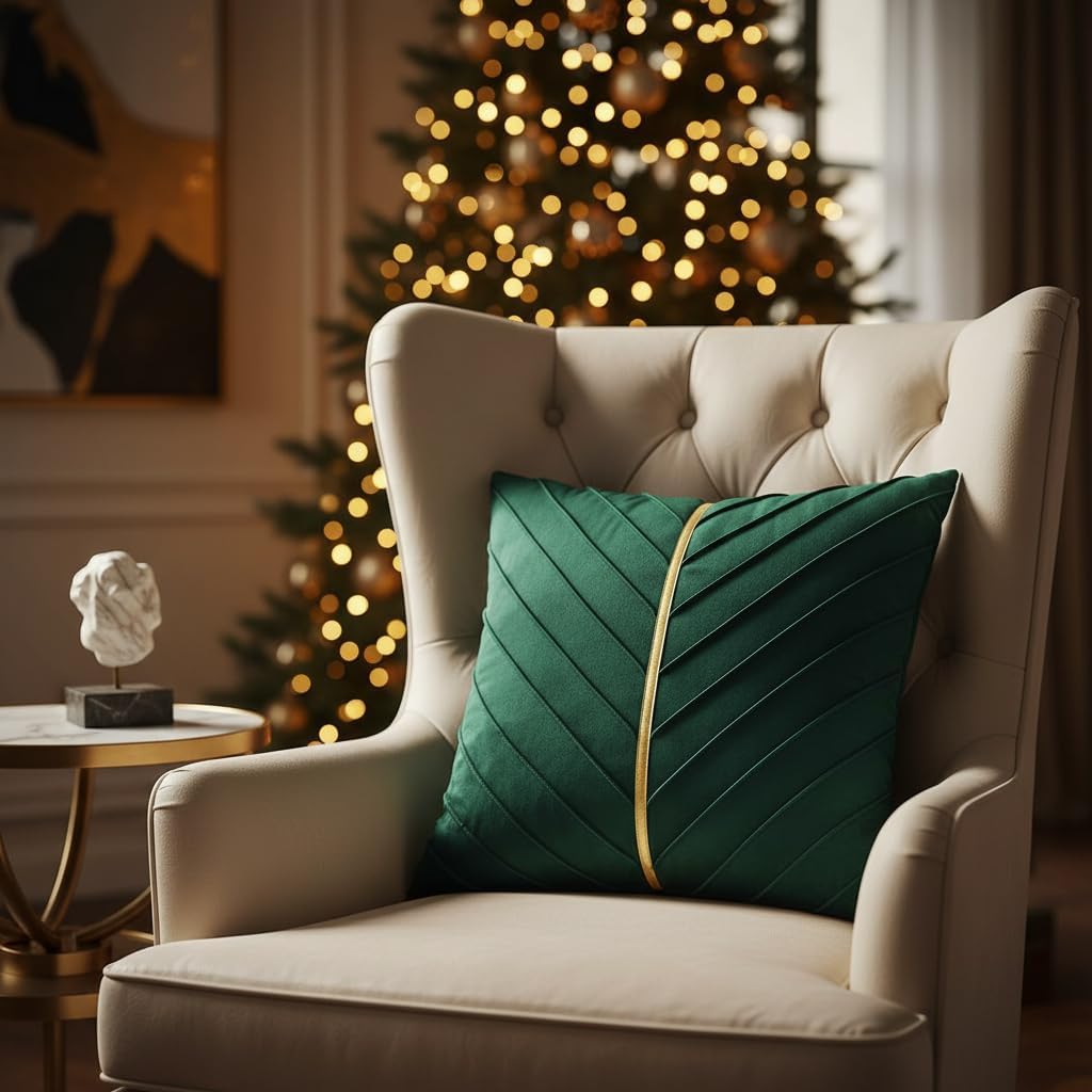 Master Glamorous Patio Style: Velvet Cushions with Gold Accents Under $35