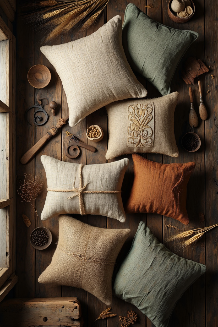 Master Pillow Layering: 5 Farmhouse Accent Pillows That Make Living Rooms Feel Lived-In ($13–$35)