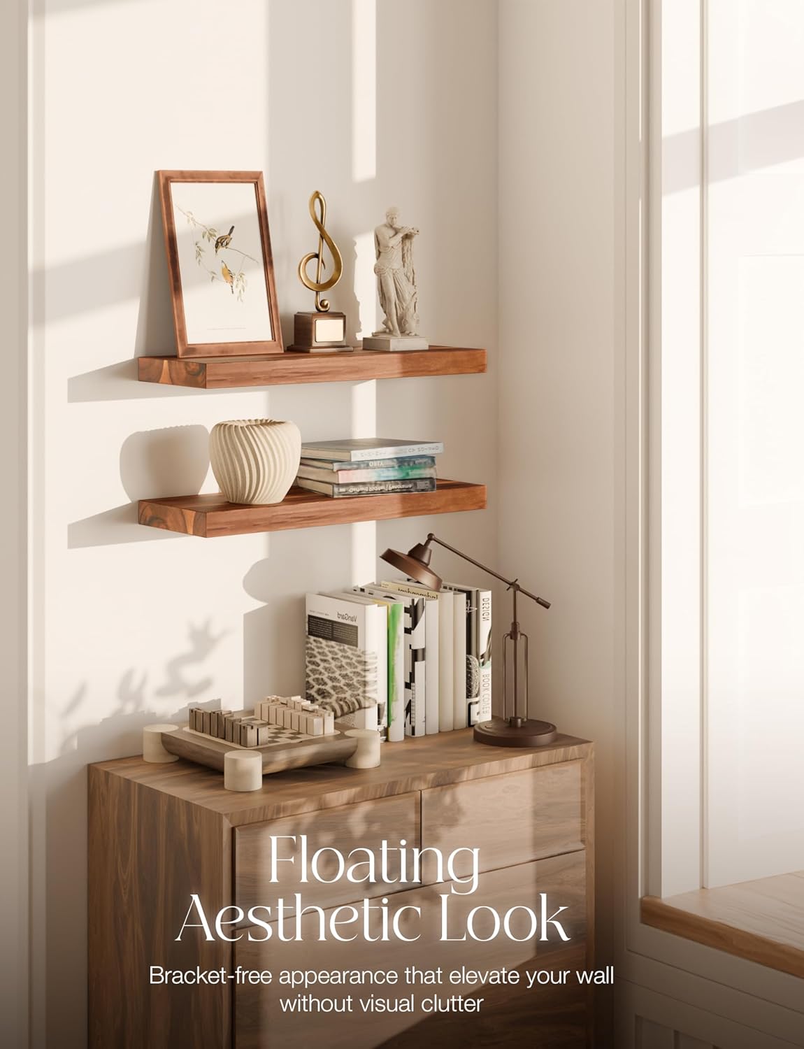Organize with Warmth: 5 Floating Shelves That Blend Storage with Earthy Style Under $35