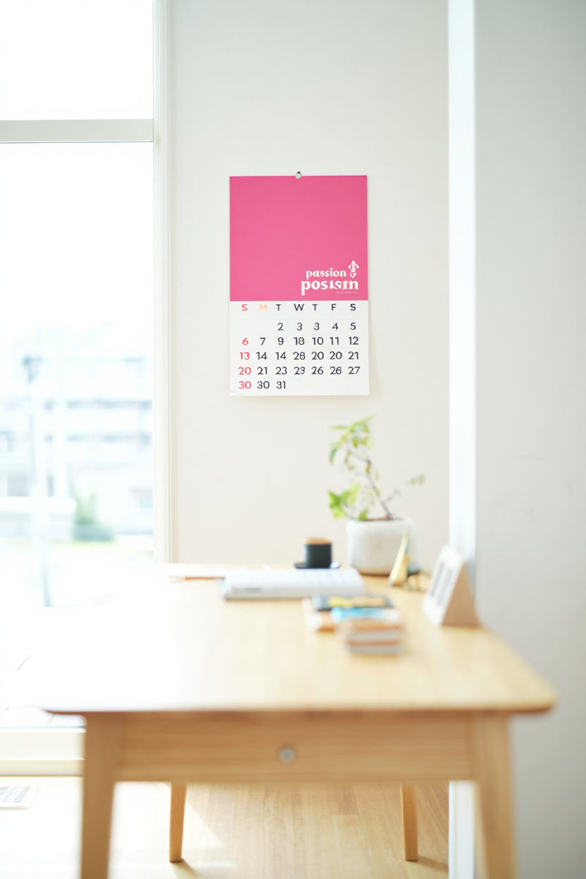 Pink Passion Wall Calendar: Organize Your Desk in Style Under $30