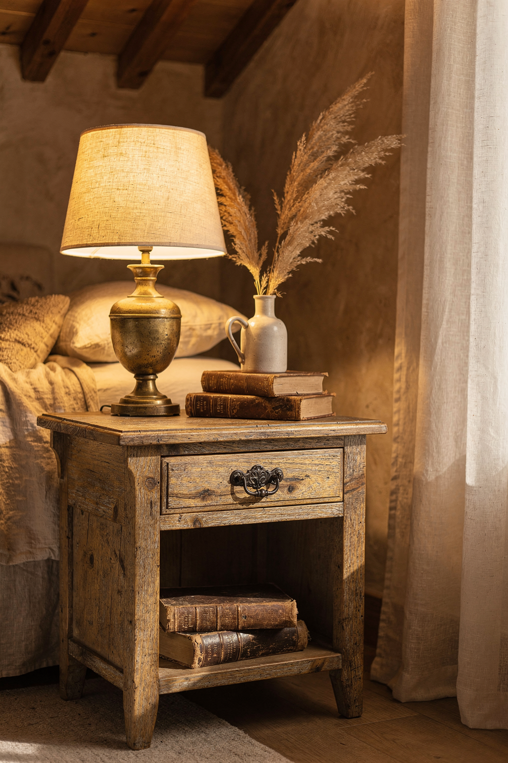 Rustic Farmhouse Nightstand Brings Vintage Charm to Your Bedroom