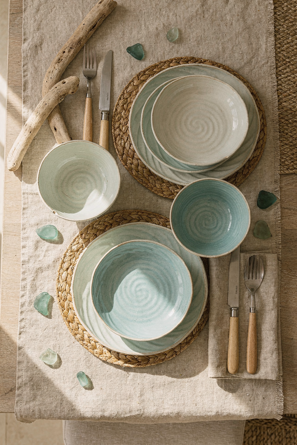 Serene Coastal Dinnerware Set Transforms Your Dining Into a Beachside Escape