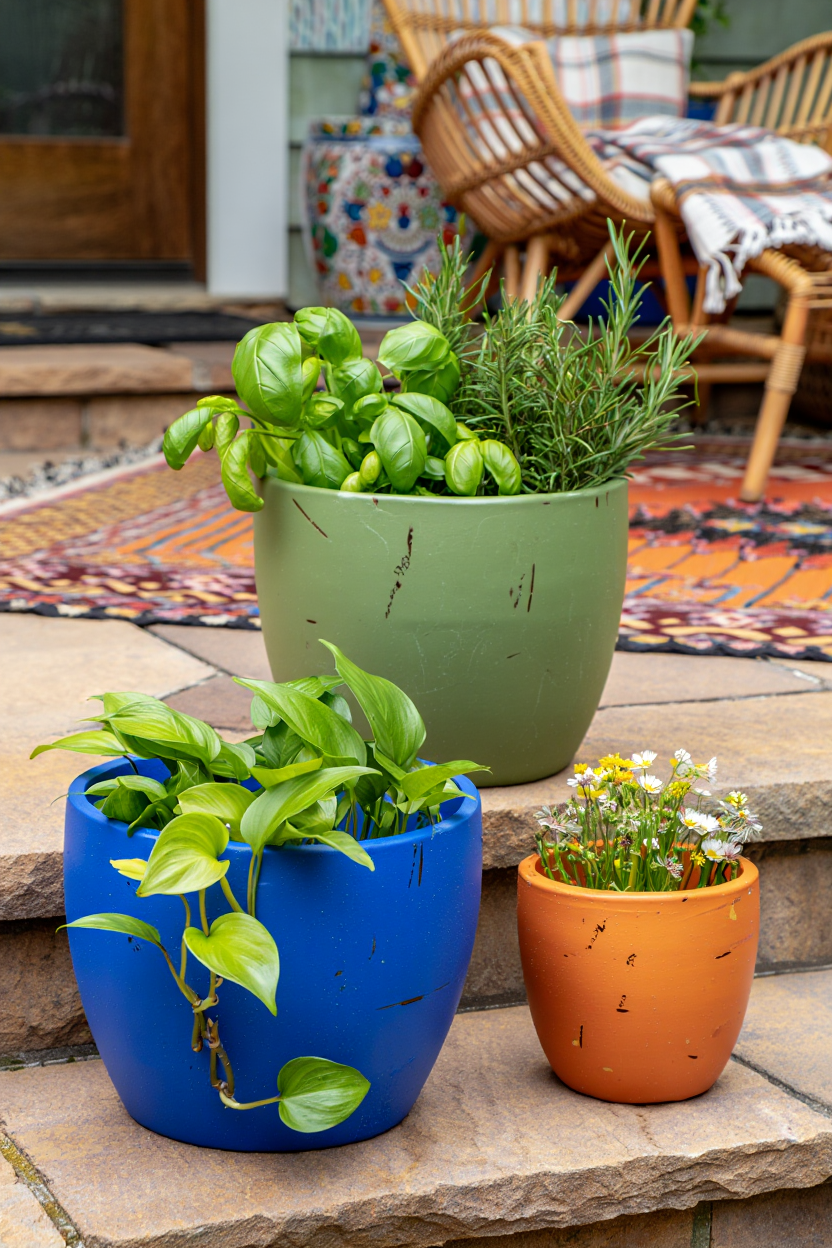 Spring Colors, Bold Style: Painted Ceramic Planters That Make Any Space Feel Alive Under $35