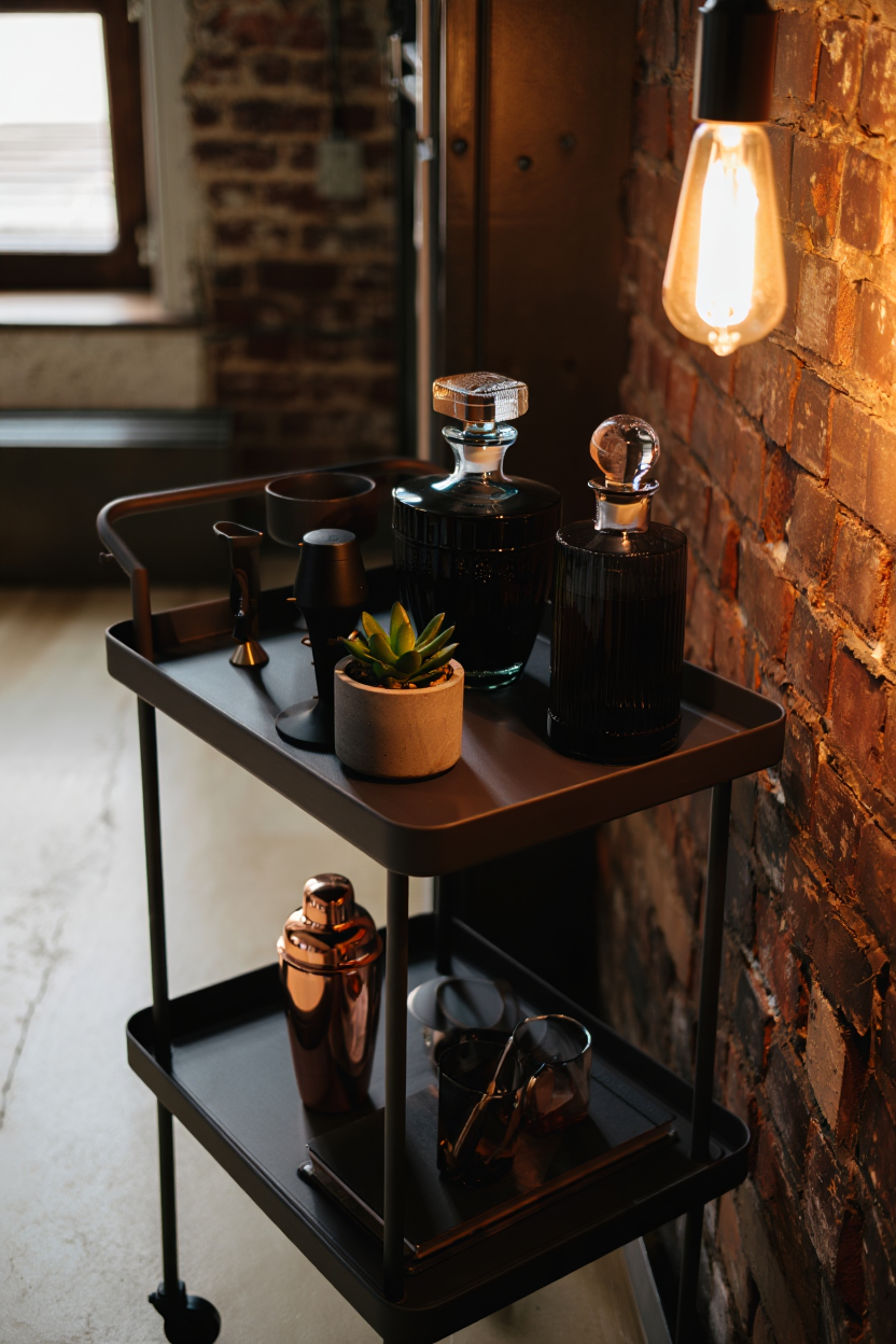 Stock a Bar Cart Like a Pro: Industrial Loft Style on a $35 Budget