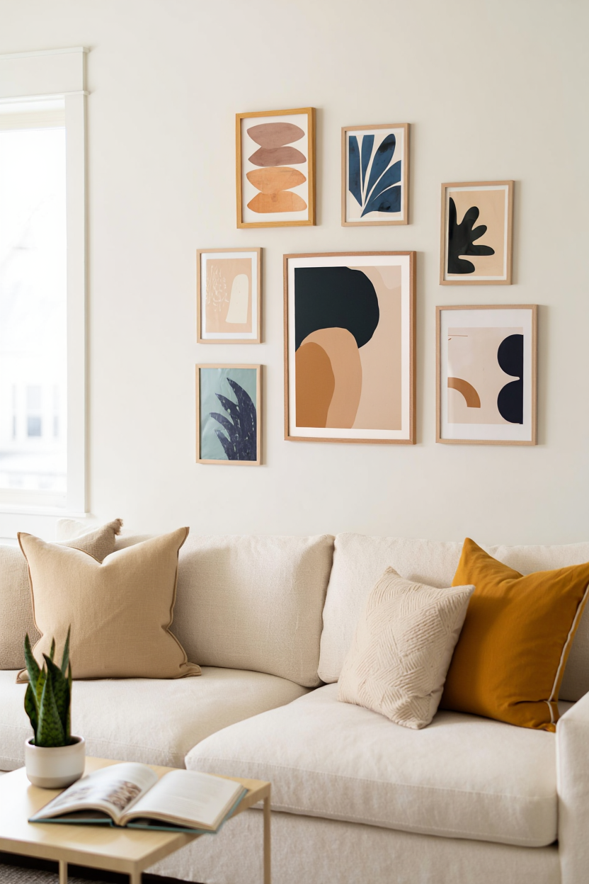 Stunning Abstract Wall Art Transforms Your Living Room Into a Gallery