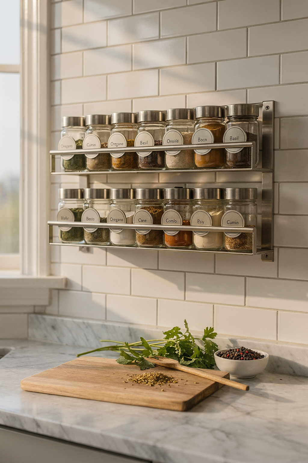 Stunning Wall-Mount Spice Rack Transforms Your Kitchen Storage
