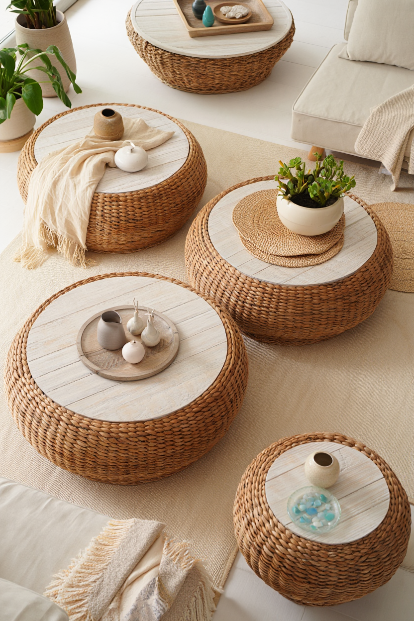 Style a Coastal Coffee Table: 5 Woven & Driftwood Designs Under $35