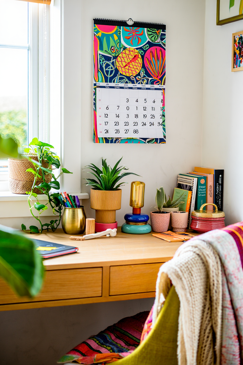 Style Your Home Office Wall: 5 Bold Calendars That Double as Eclectic Art (Under $35)