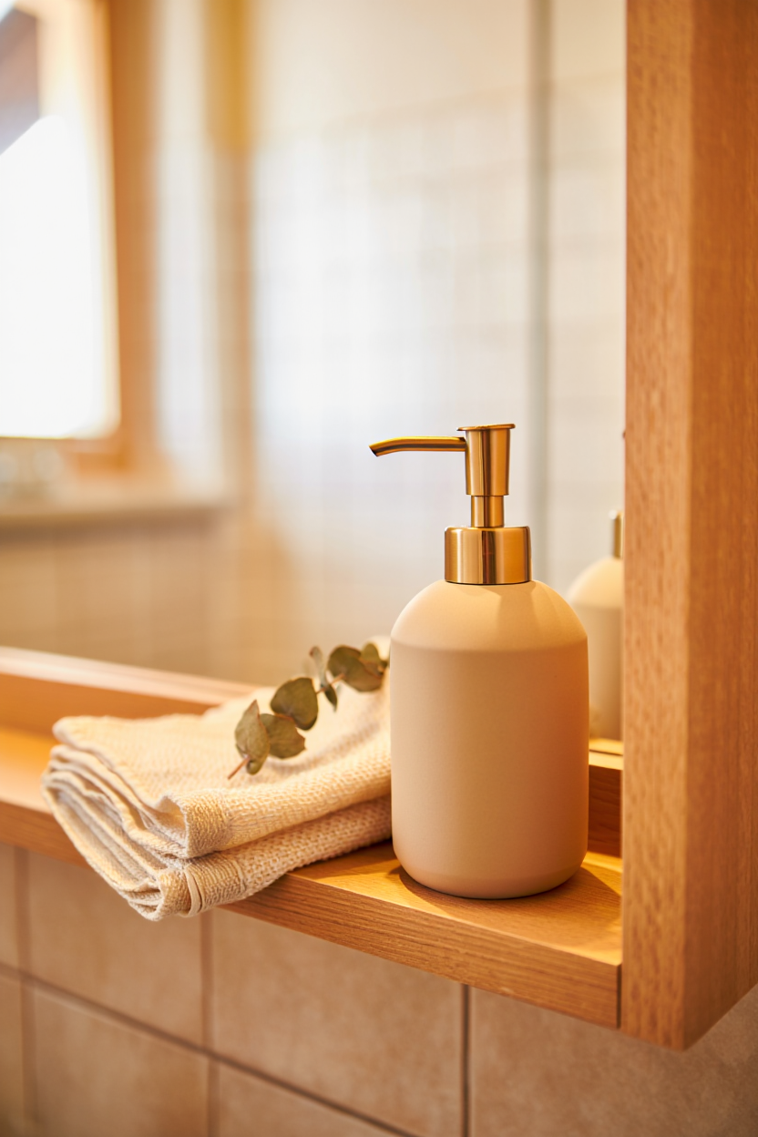 Warm Bathroom Refresh: Ceramic Soap Dispensers That Make Your Sink Look Curated